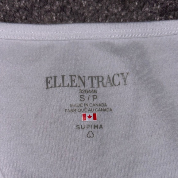 White full length Ellen Tracy shirt - Picture 2 of 2